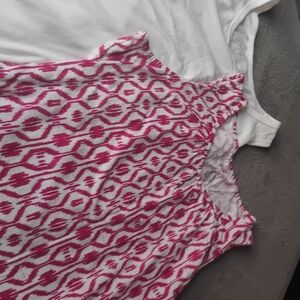 St. John's Bay Pink and White Tank Tops